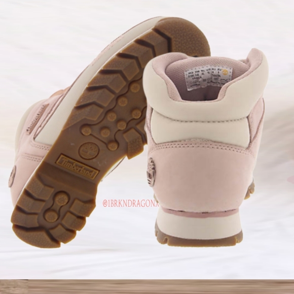 NWT BABY PINK TIMBERLAND EURO Pink White Gold Gorgeous Rare Tims - Picture 10 of 16
